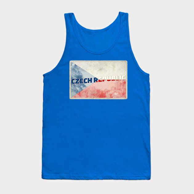 The Czech Republic vintage style retro souvenir Tank Top by DesignerPropo